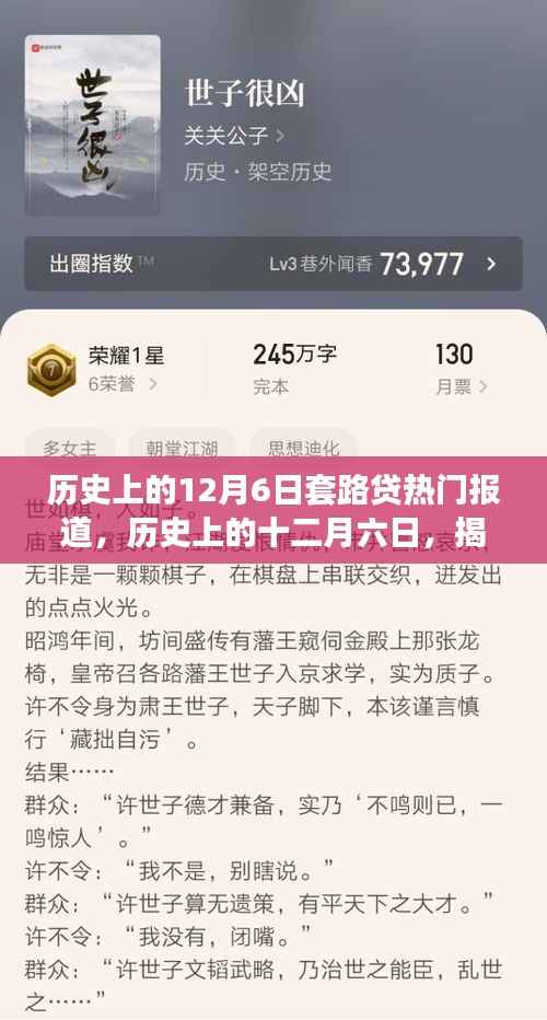 揭秘套路贷演变与影响,历史上的十二月六日热门报道回顾