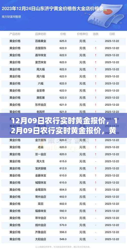 12月09日农行实时黄金报价,黄金市场风云变幻,你准备好了吗?