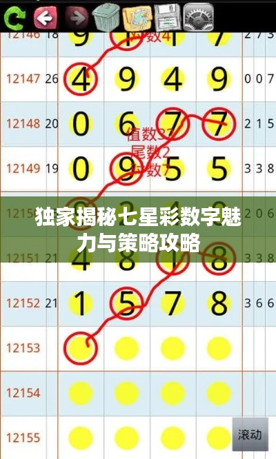 独家揭秘七星彩数字魅力与策略攻略