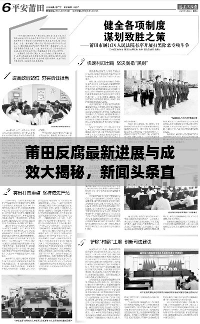 莆田反腐最新进展与成效大揭秘,新闻头条直击反腐斗争前线