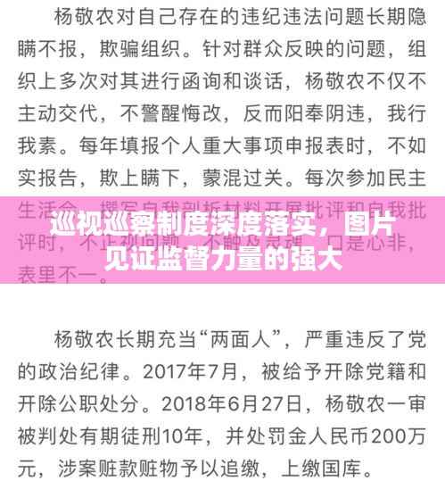 巡视巡察制度深度落实,图片见证监督力量的强大