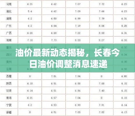 油价最新动态揭秘,长春今日油价调整消息速递