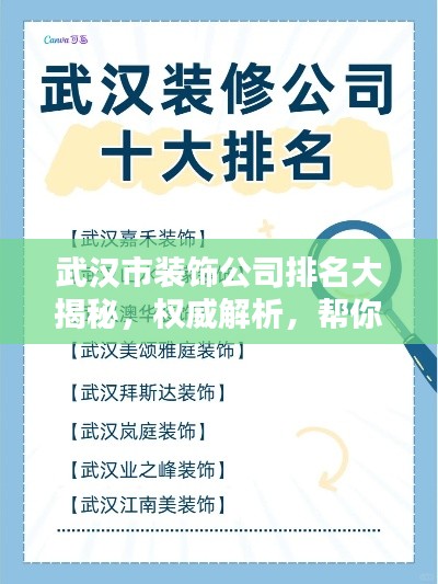 武汉市装饰公司排名大揭秘,权威解析,帮你挑选最佳装饰公司!